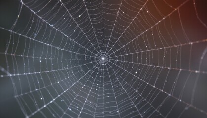 Fototapeta premium cobweb gradient subject line: photo cobweb against black background with gradient color toning maina cobweb against a black background, toned in gradient color