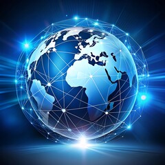 Global network connecting the world with digital technology and international communication
