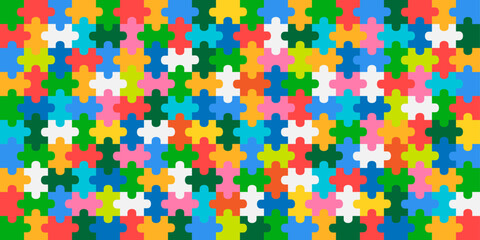 Background with jigsaw puzzle 200 colorful pieces image vector.