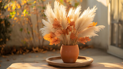 vase, flower, bouquet, flowers, plant, nature, decoration, blossom, leaf, floral, yellow, spring, summer, glass, beauty, table, bunch, clay, flora, color, interior, garden, design, bloom, wheat