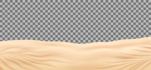 Seamless realistic sand texture with natural beige tones. Ideal for graphic design projects. Transparent background allows for easy integration in digital compositions.