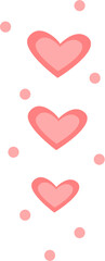 Pink Hearts Floating – Cute Love Background Vector for Valentine and Romance Theme

