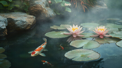 water, flower, pond, nature, lotus, lily, plant, leaf, beauty, garden, pink, reflection, lake, bloom, aquatic, water lily, blossom, summer, flora, fish, purple, waterlily, blooming, petal, closeup