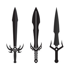 Medieval Sword Vector Logo for Historic Weapon Branding