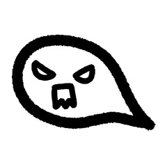Ghost style angry face character