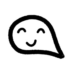 Ghost style smile face character
