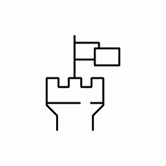 Castle fortress security icon vector sign