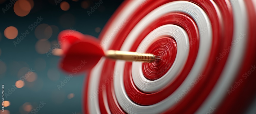 Poster dartboard. business goal target. generative ai technology.
