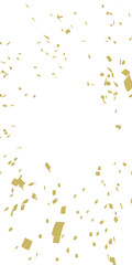 PNG Golden Color Confetti - Party Poper On  Transparent Background 9:16 ratio