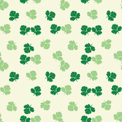 A wallpaper pattern without a patch of greenish leaves, a beige, vector pattern.