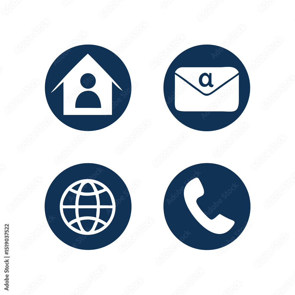 Poster web and mobile icon set in vector style for design and internet use