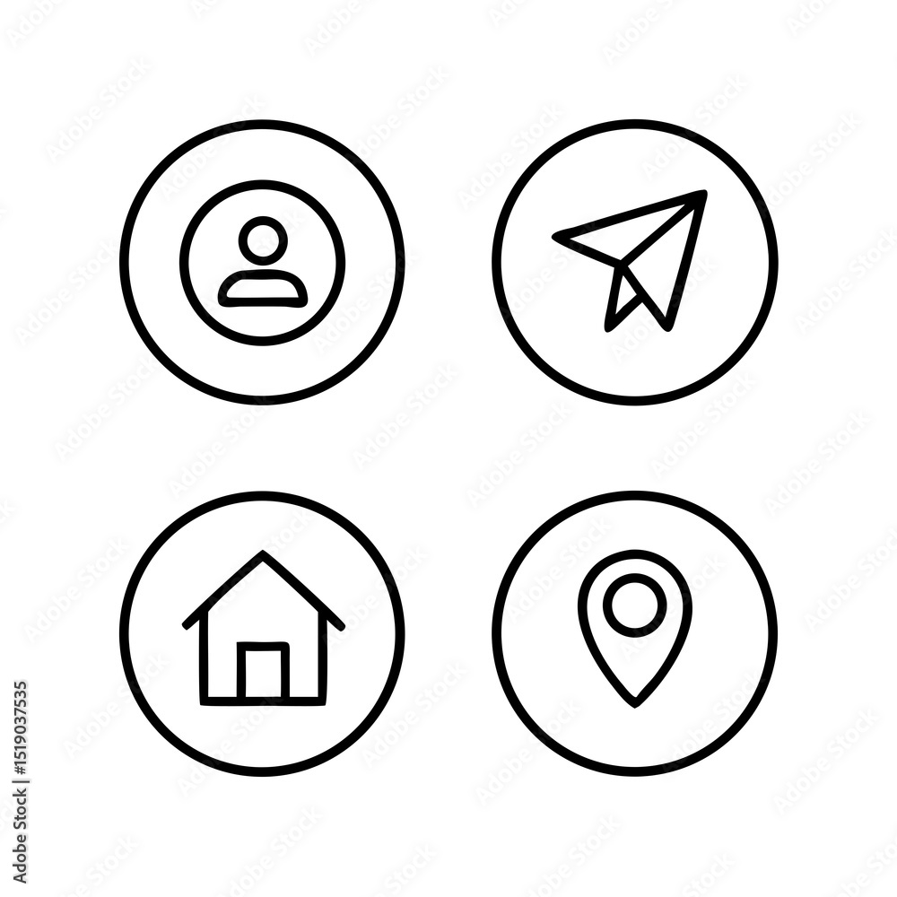 Fototapete web icon set with glossy buttons and vector symbols for internet and design use