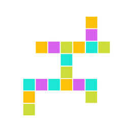 colorful crossword puzzle box