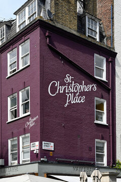 LONDON, UK - MAY 31, 2025:  Signs for St Christopher Place off Oxford Street in the West End