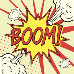 Pop Art Comic Explosion – Retro Boom Text Effect