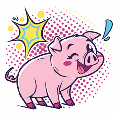 Cute Pop Piggy Wink