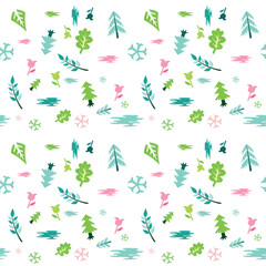 seamless pattern with spring theme