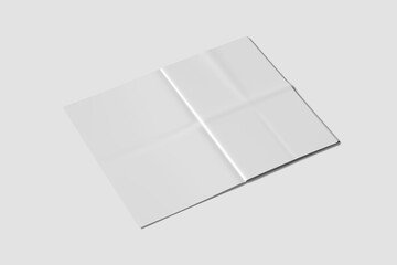 Blank opened newspaper mockup