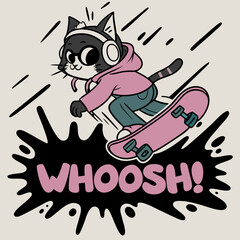 Skater Cat &ndash; Meow on Wheel
