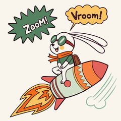 Carrot Rocket Bunny – Speedy Snack Pilot