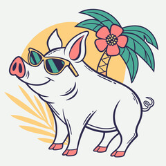 Piggy in Sunglasses