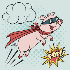 Superhero Pig