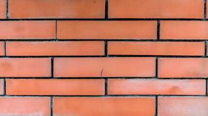 Obraz premium Close-up of vintage red brick wall texture, seamless pattern -- Timeless rustic charm in earthy tones