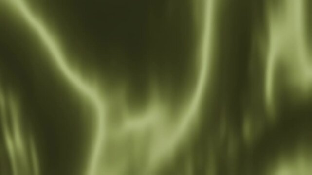 Abstract silky olive green background motion graphic loop with subtle waves
