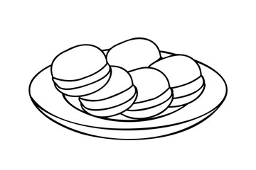 Delicious macarons on a plate sweet treats bakery dessert food