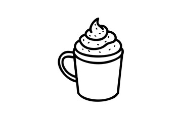 Hot chocolate drink whipped cream coffee mug beverage cafe