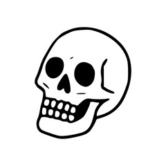 Halloween skull graphic design element