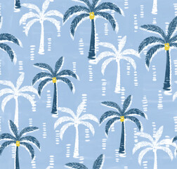 Seamless tropical pattern with palm Tree. Design for fashion textiles, fabric, print, graphics, backgrounds and crafts