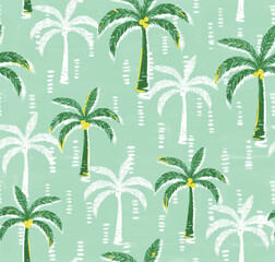 Seamless tropical pattern with palm Tree. Design for fashion textiles, fabric, print, graphics, backgrounds and crafts