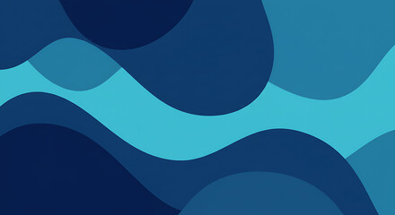 Fototapeta premium Modern Abstract Blue Waves Background Design