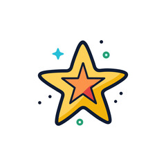 Obraz premium Magical Christmas Starry Night Vector Doodle Clipart