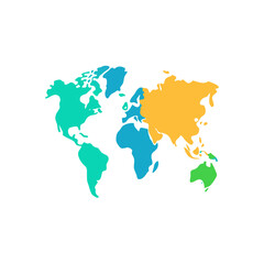 Obraz premium Detailed Map of World Vector Doodle Clipart