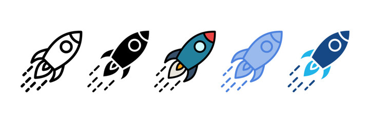 Rocket Icon Element For Design