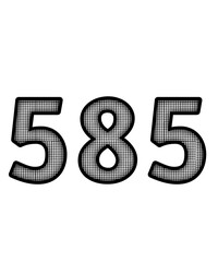 Black and white color numbers 585