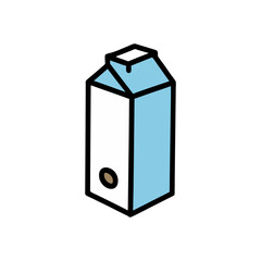 Simple Milk Carton Vector Doodle Clipart