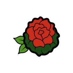 Obraz premium Charming Rock Rose Flower Vector Doodle Clipart