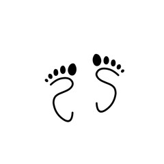 foot palm logo icon