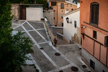 Vista de la ciudad medieval de Cuenca, situada en los acantilados en España.