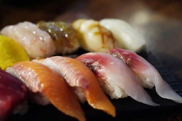 Assorted Sushi Platter with Nigiri and Rolls