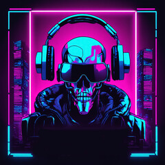 Logo of a music pop band in retro 90's style.