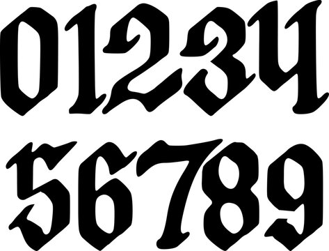 A timeless Blackletter Gothic typeface bundle including uppercase and lowercase letters along with numbers 0 to 9. Inspired by medieval manuscripts and old English calligraphy, this set is perfect for