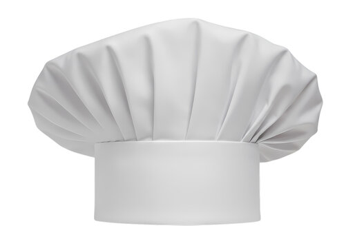 White Chefs Hat isolated on transparent baackground