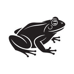 Frog silhouette vector illustration 