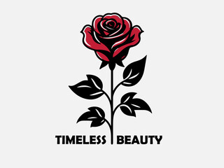  National Red Rose Day Silhouette Vector Illustration