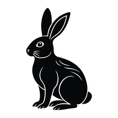 Rabbit silhouette vector illustration 
