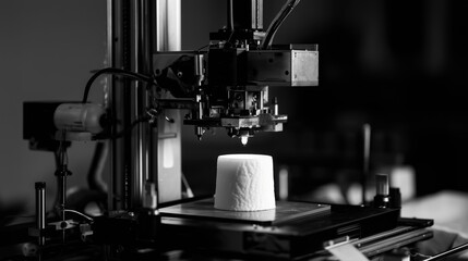 3D Printed Object Being Automatically Created by Modern Printing Technology